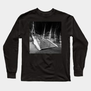 London at Night - Black and White Long Sleeve T-Shirt